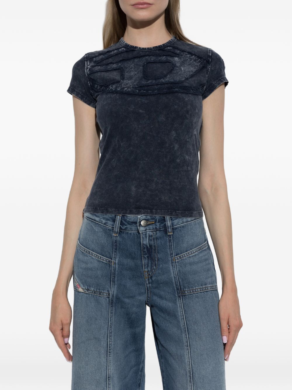 Diesel Women Logo Cotton T-Shirt DIESEL