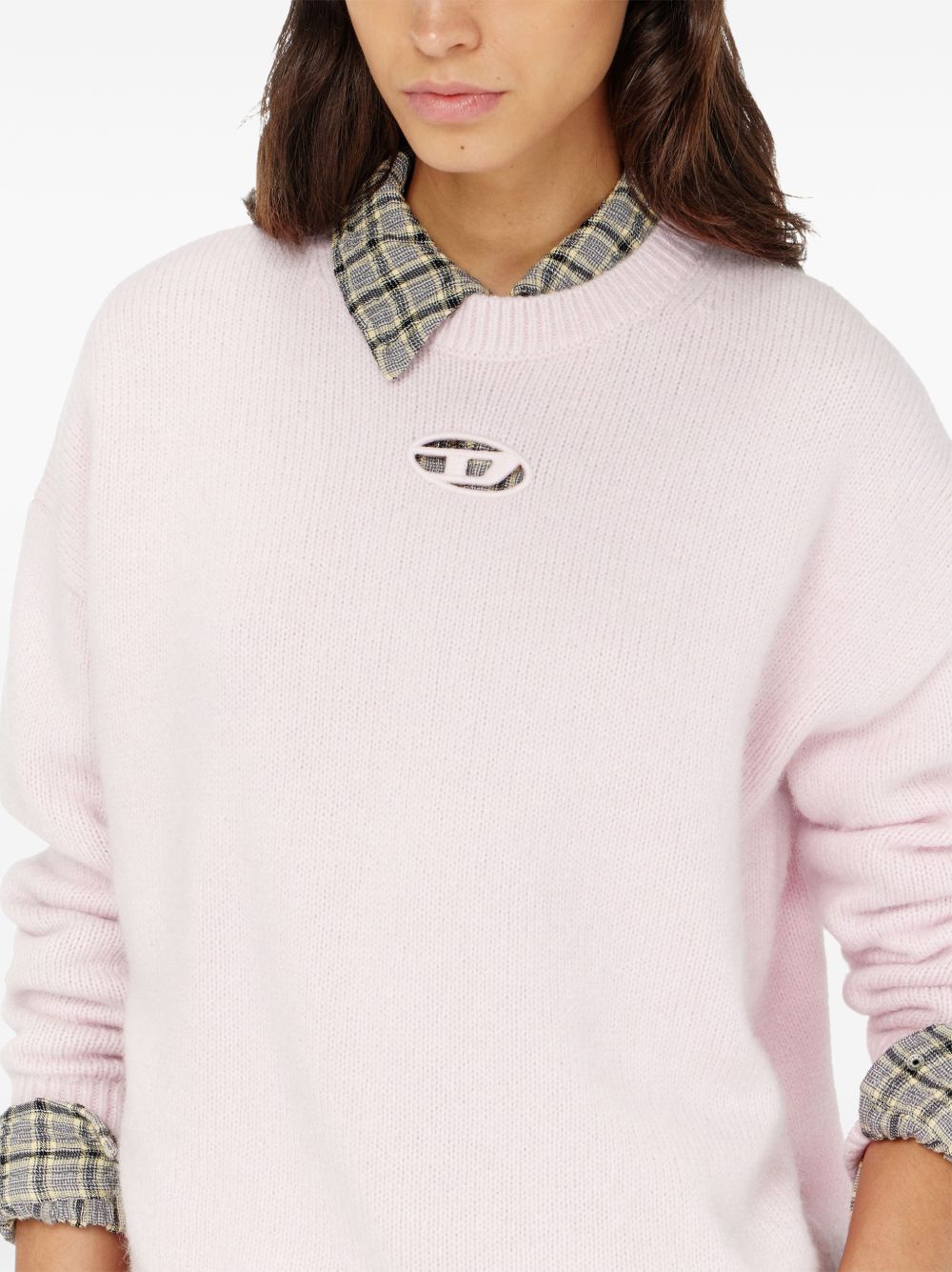 Diesel Women Logo Wool Blend Sweater DIESEL
