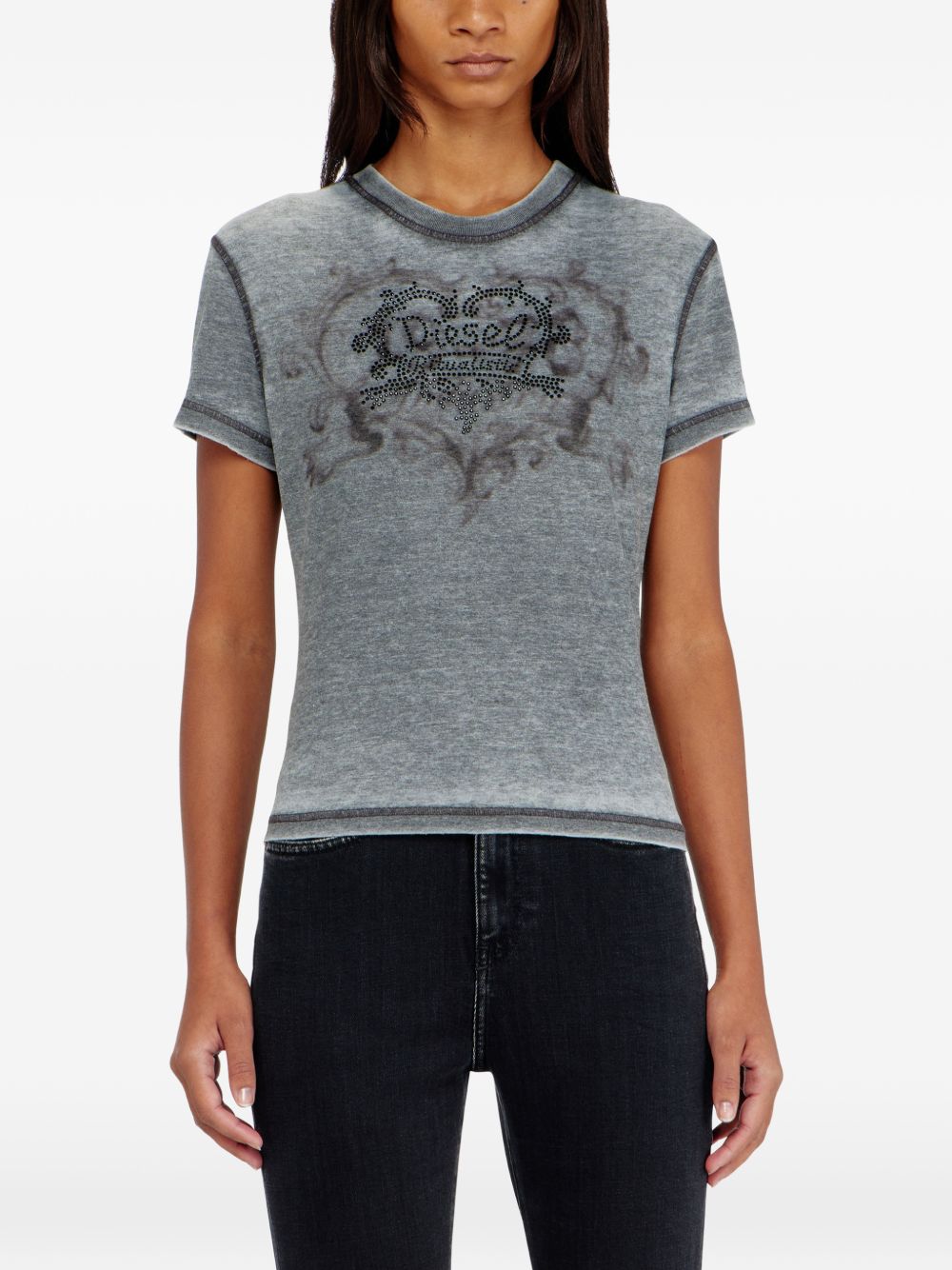 Diesel Women Cotton Blend T-Shirt DIESEL