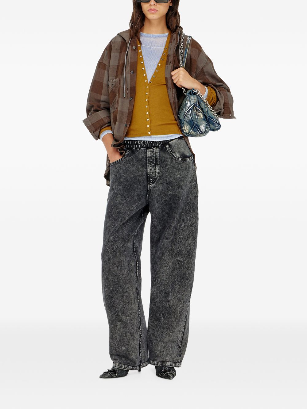 Diesel Women Wide Leg Denim Jeans DIESEL