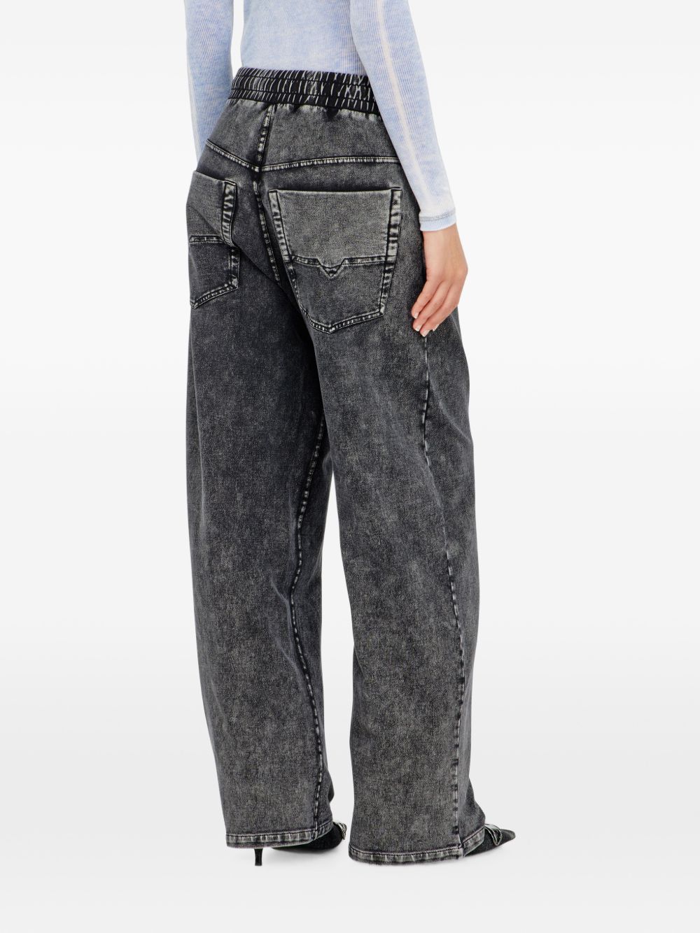 Diesel Women Wide Leg Denim Jeans DIESEL