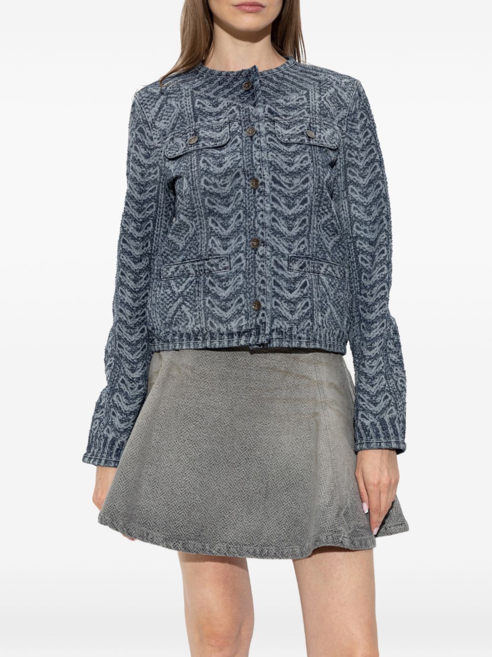 Diesel Women Denim Cotton Jacket DIESEL
