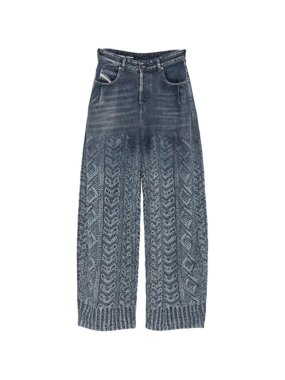 Diesel Women Wide-Leg Denim Jeans DIESEL