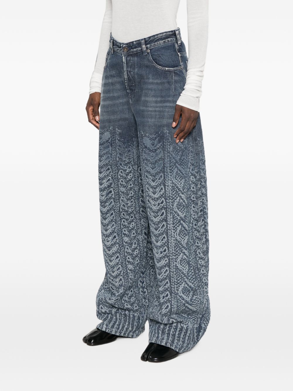 Diesel Women Wide-Leg Denim Jeans DIESEL