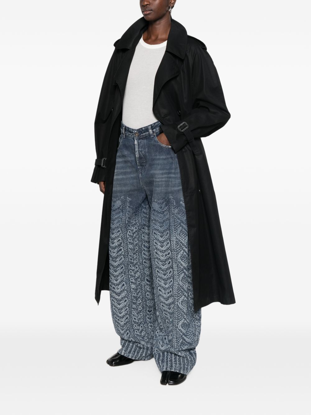 Diesel Women Wide-Leg Denim Jeans DIESEL