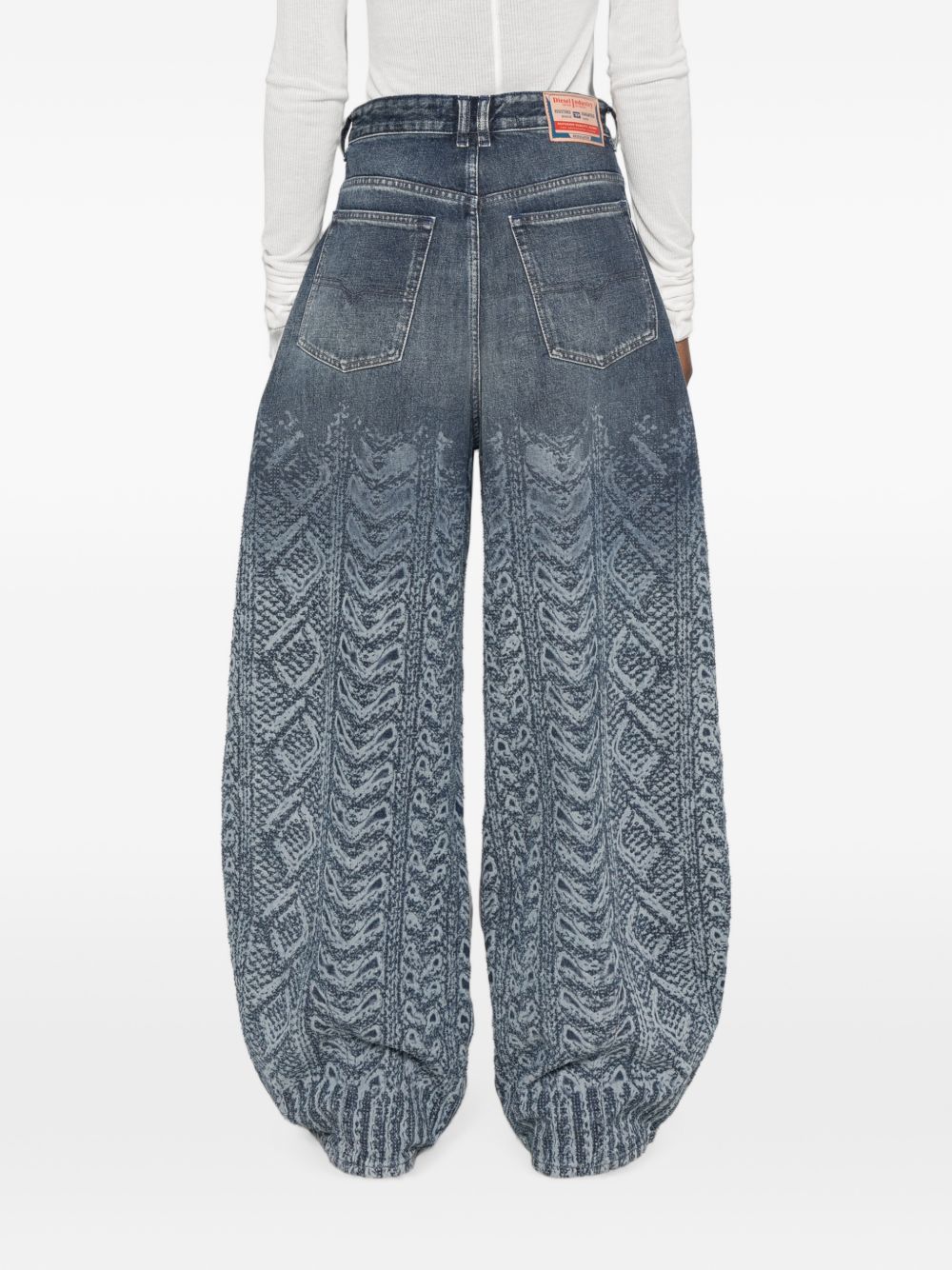 Diesel Women Wide-Leg Denim Jeans DIESEL