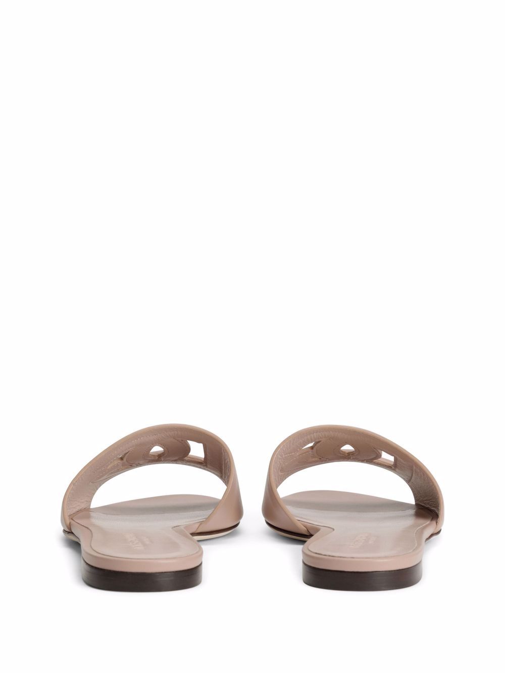 Dolce & Gabbana Women Dg Logo Leather Flat Sandals DOLCE & GABBANA