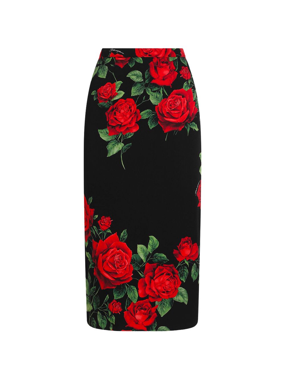 Dolce & Gabbana Women Roses Print Silk Skirt DOLCE & GABBANA