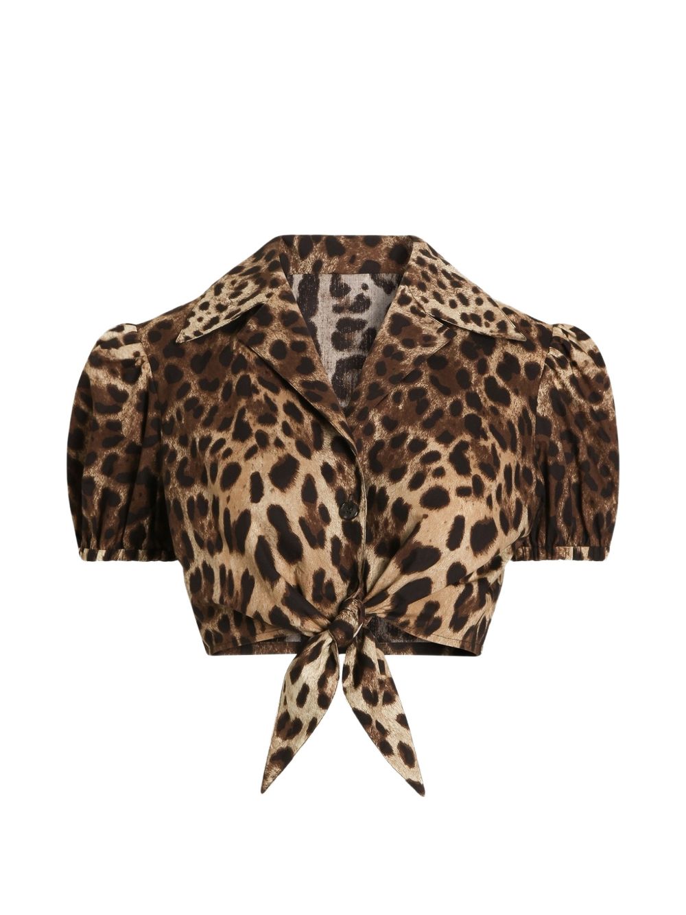 Dolce & Gabbana Women Leo Print Cotton Shirt DOLCE & GABBANA