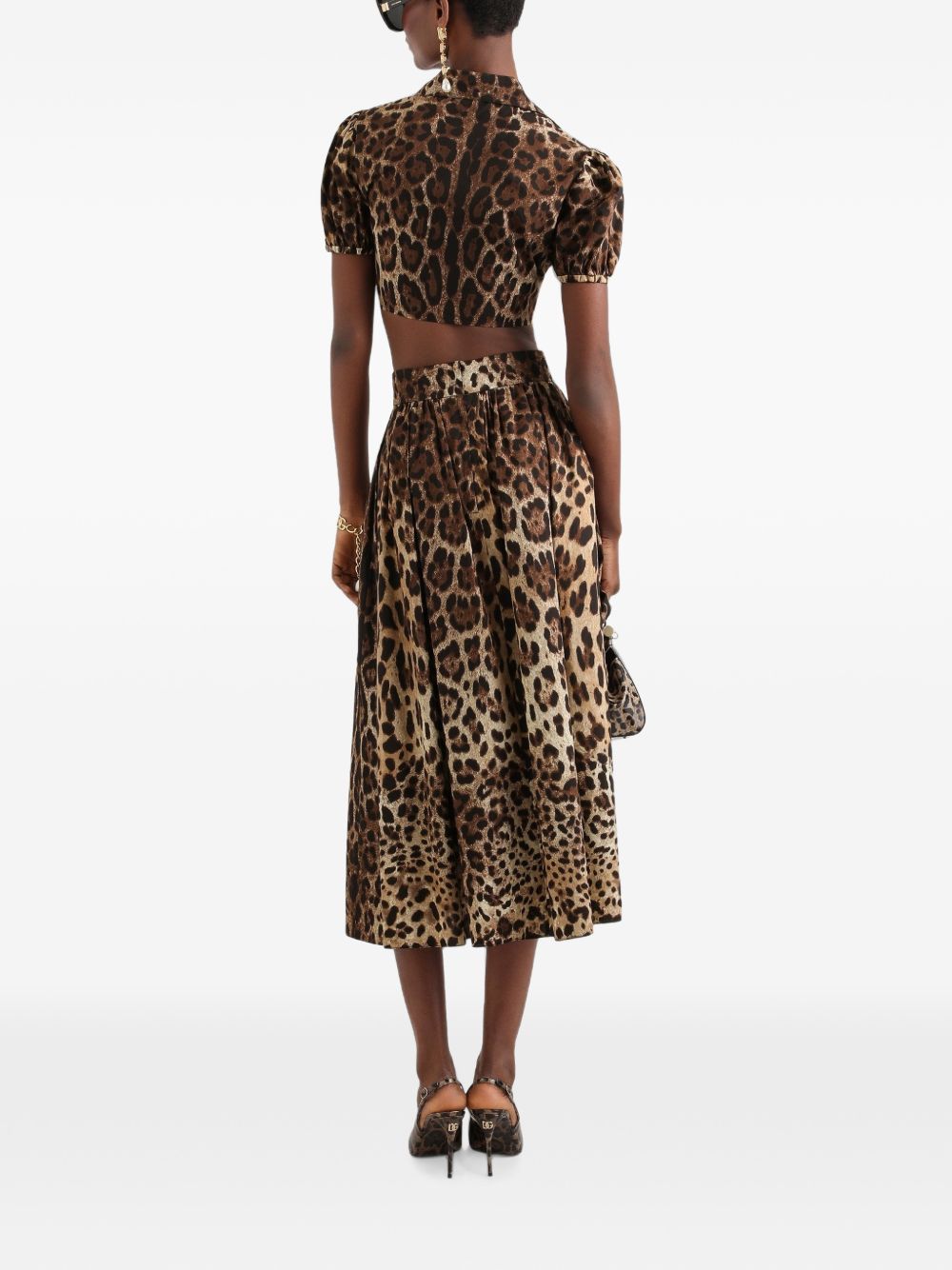 Dolce & Gabbana Women Leo Print Cotton Shirt DOLCE & GABBANA