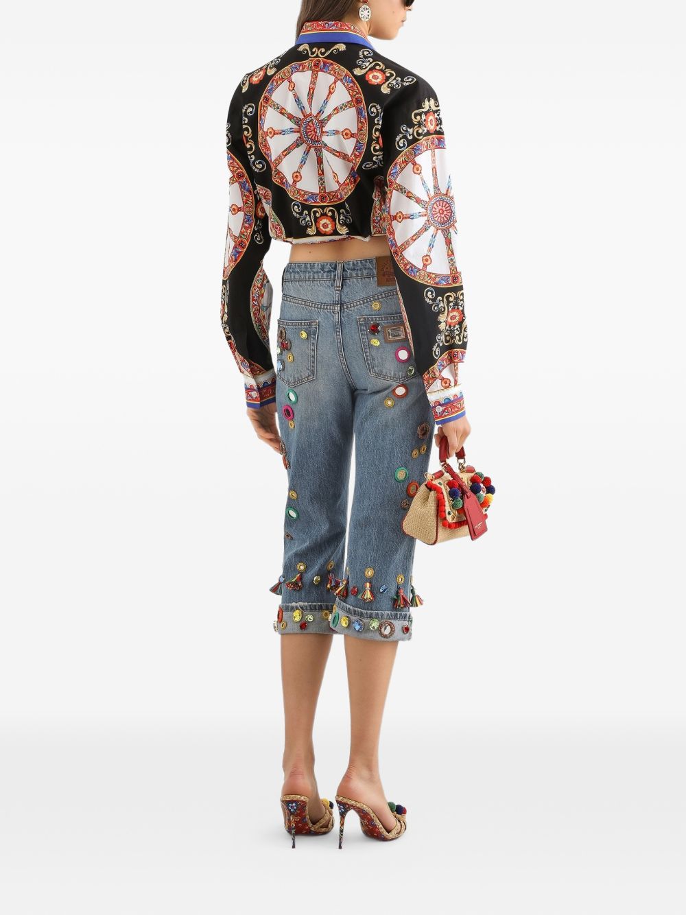 Dolce & Gabbana Women Carretto Print Cotton Shirt DOLCE & GABBANA