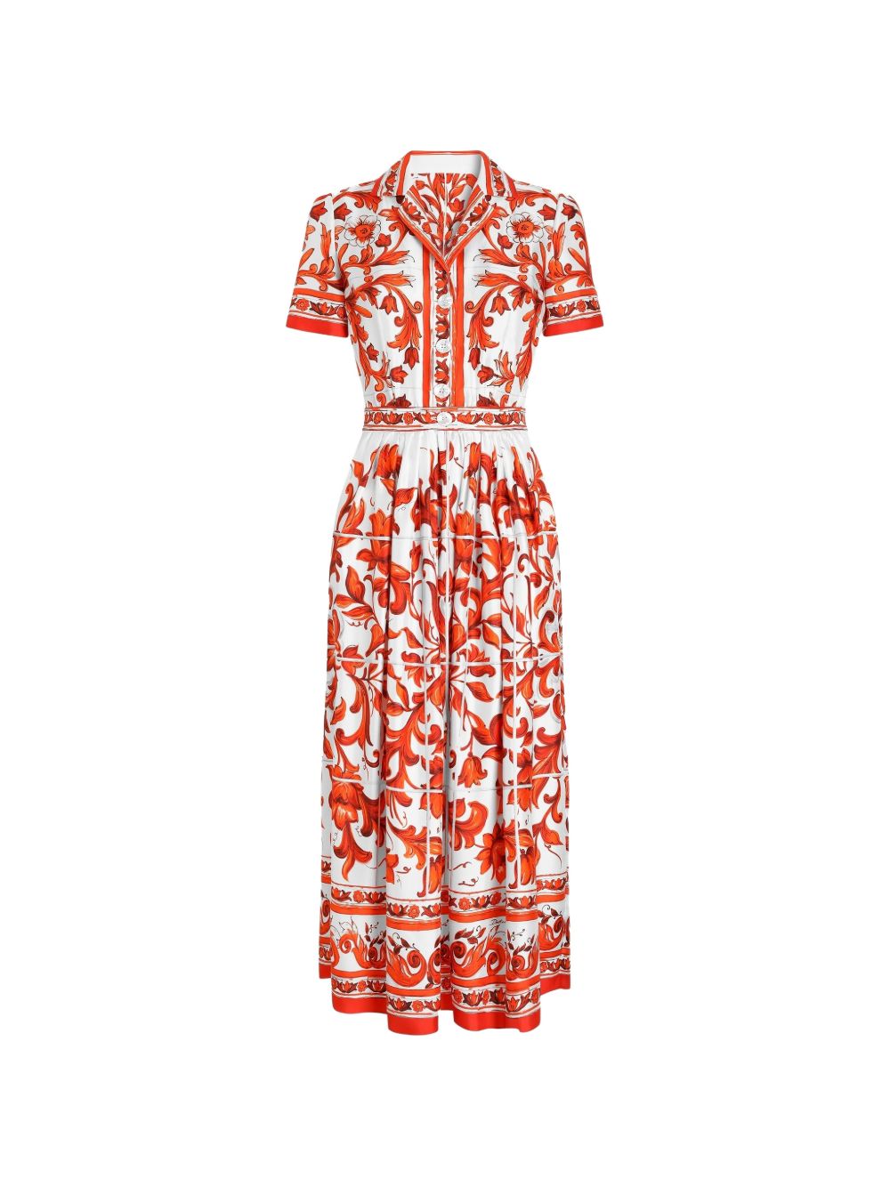 Dolce & Gabbana Women Maiolica Print Silk Maxi Dress DOLCE & GABBANA