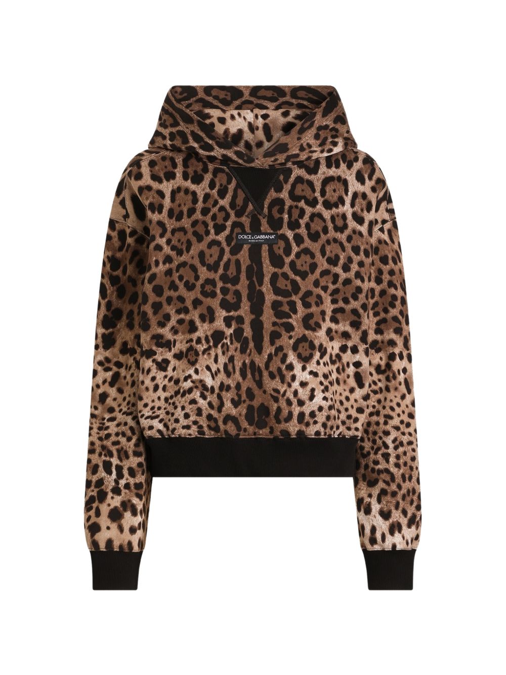 Dolce & Gabbana Women Leo Print Cotton Hoodie DOLCE & GABBANA
