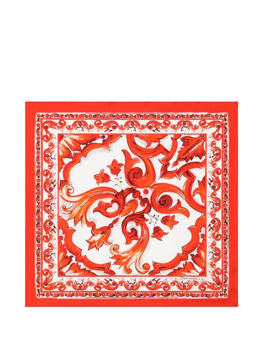 Dolce & Gabbana Women Maiolica Print Silk Foulard