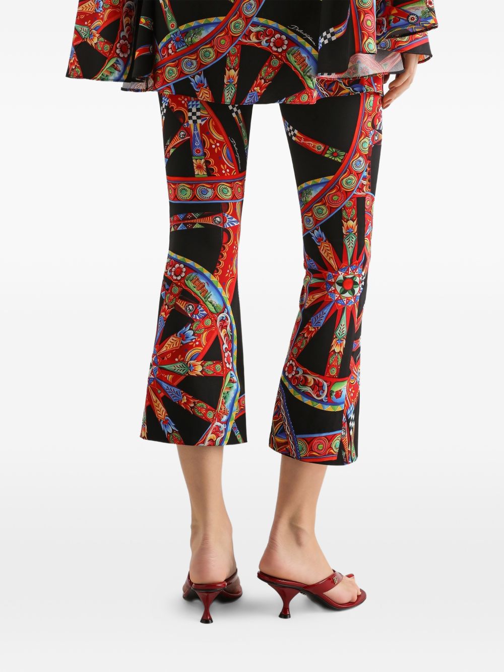 Dolce & Gabbana Women Carretti Print Silk Trousers