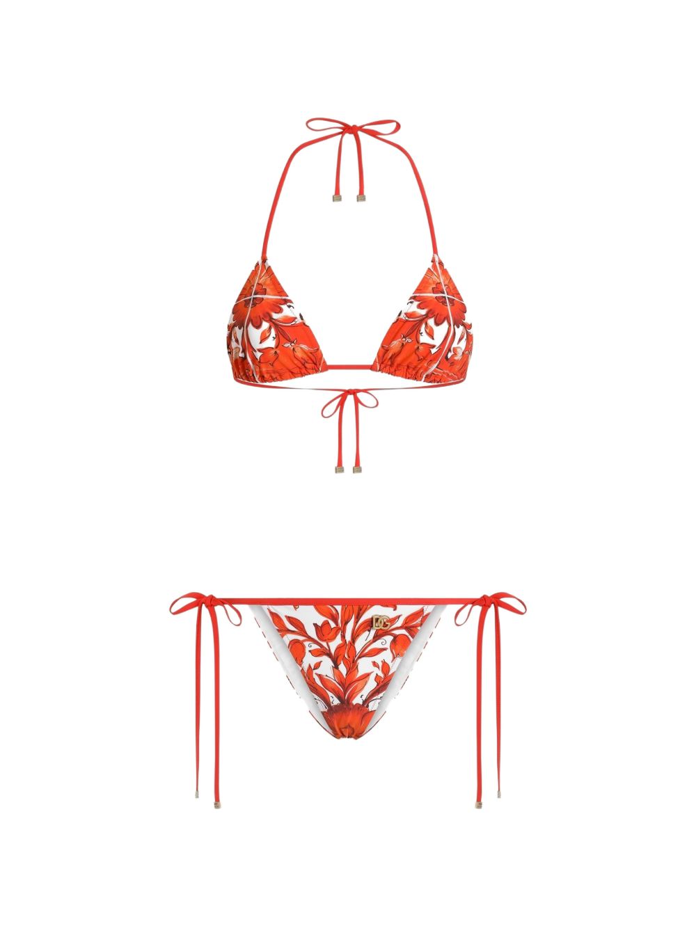 Dolce & Gabbana Women Maiolica Print Bikini Set