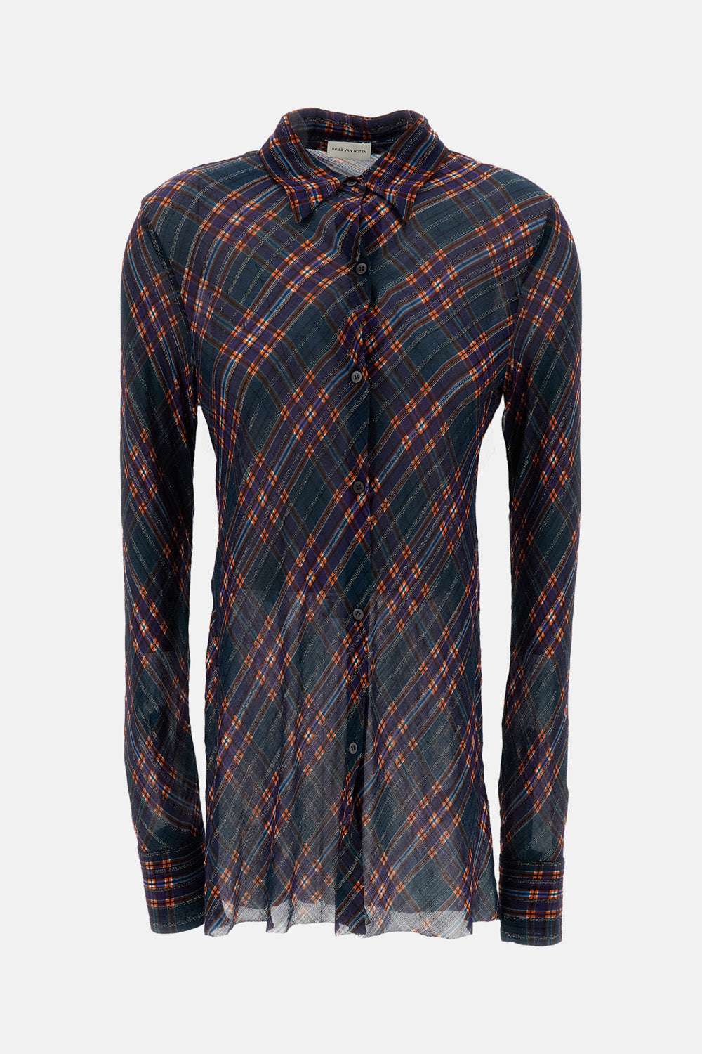 Dries Van Noten Women Calima Plaid Shirt With Metallic Yarns DRIES VAN NOTEN