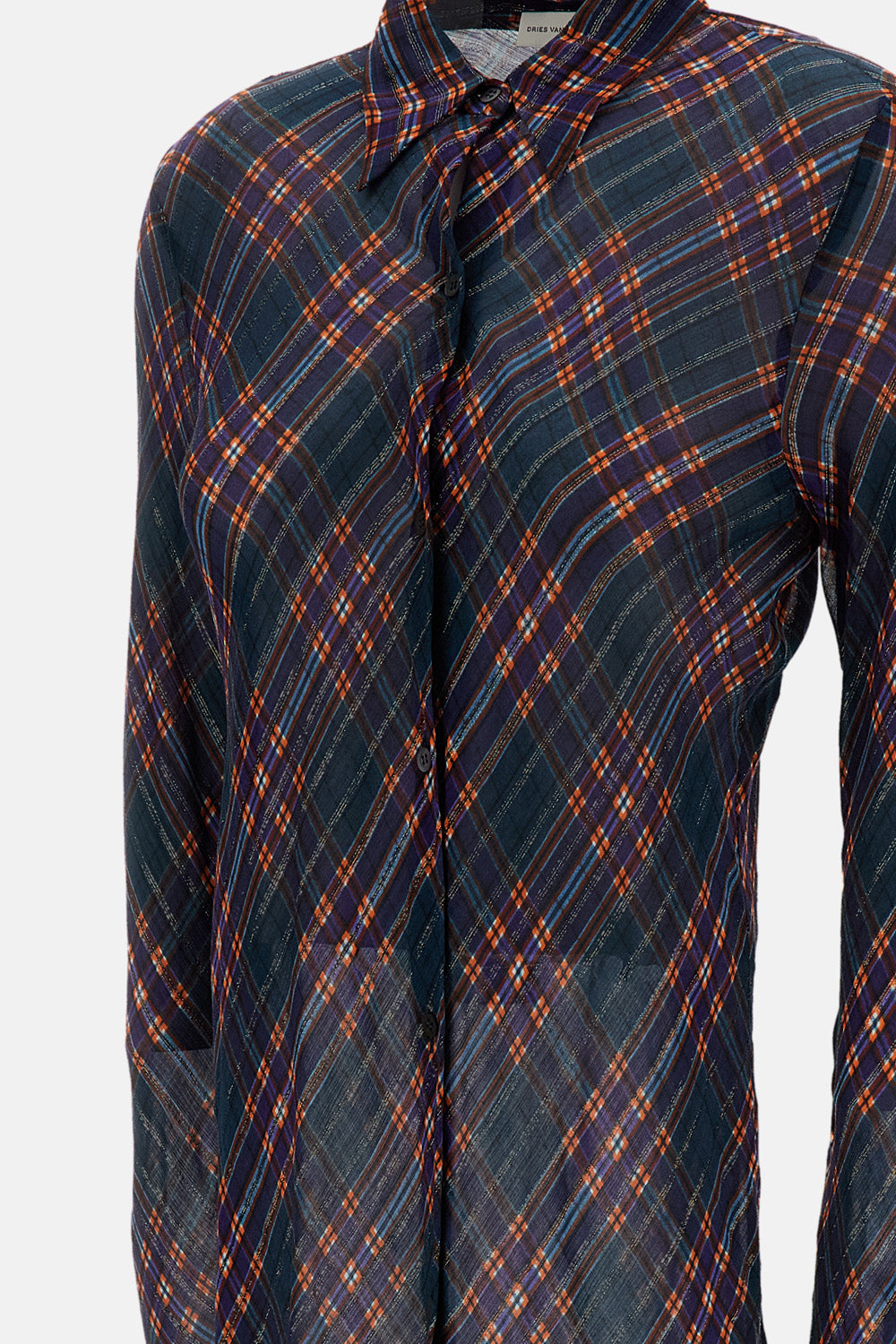Dries Van Noten Women Calima Plaid Shirt With Metallic Yarns DRIES VAN NOTEN