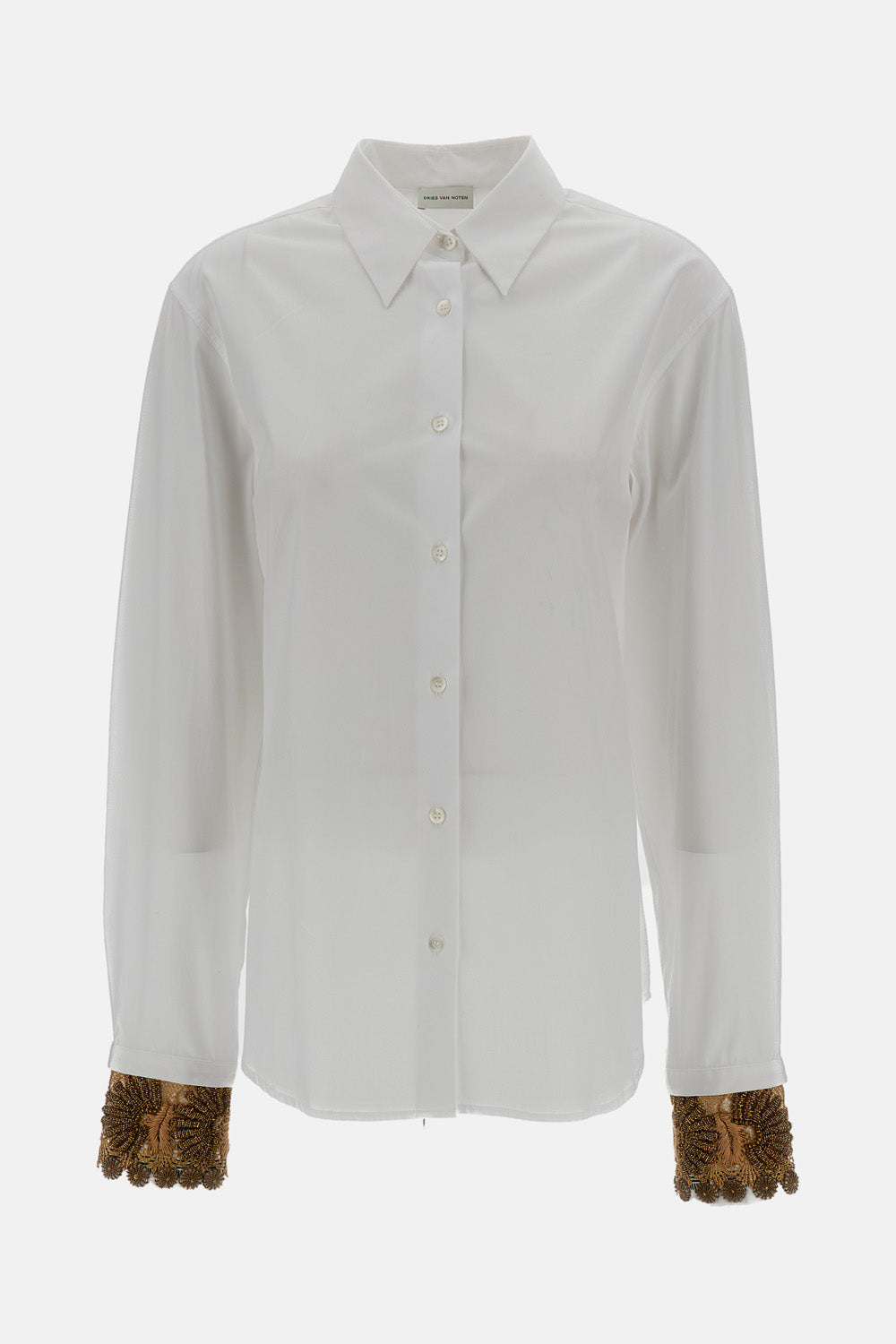 Dries Van Noten Women Embroidered Cotton-Poplin Shirt DRIES VAN NOTEN
