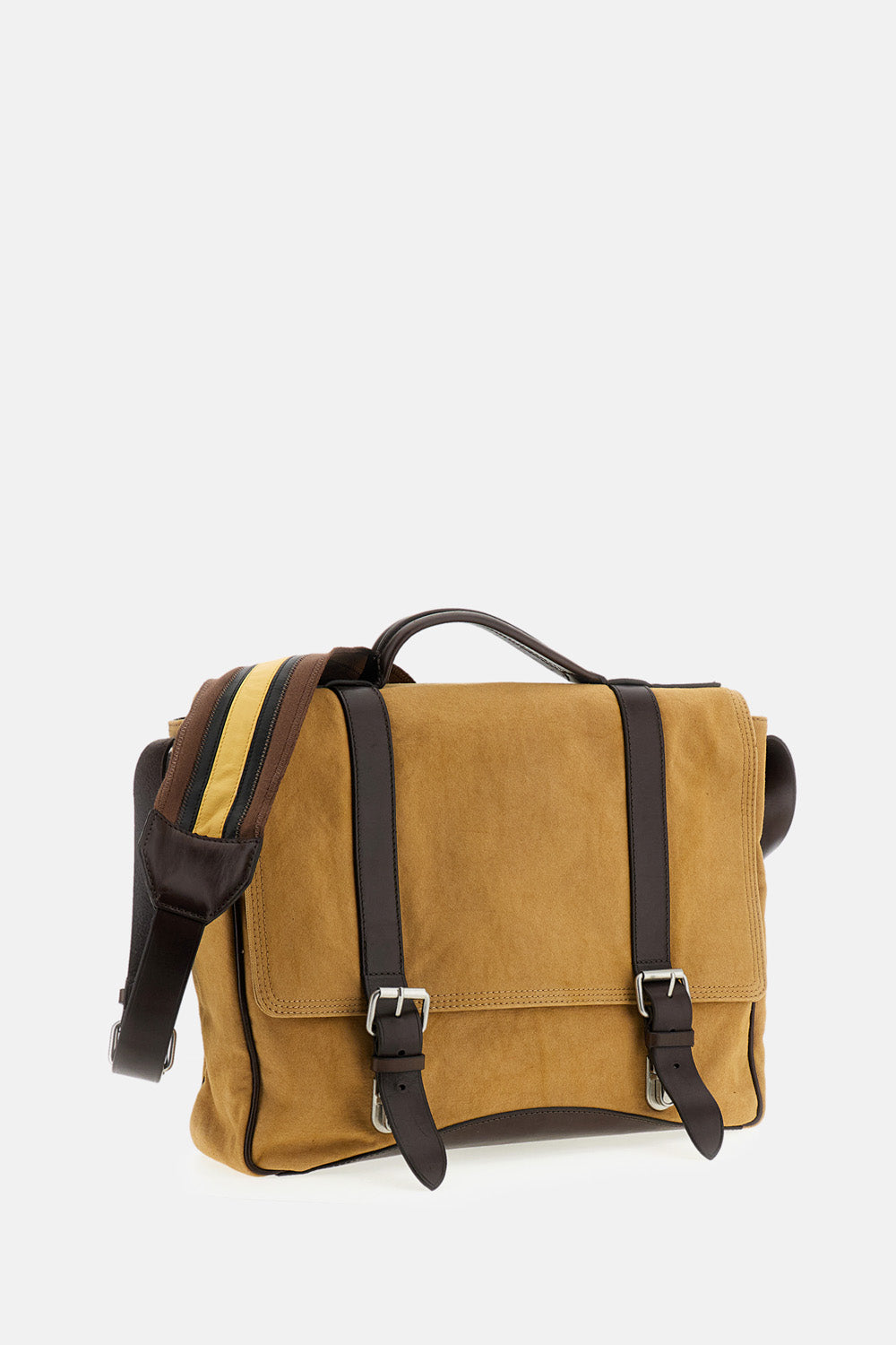 Dries Van Noten Men Canvas And Leather Satchel Bag DRIES VAN NOTEN