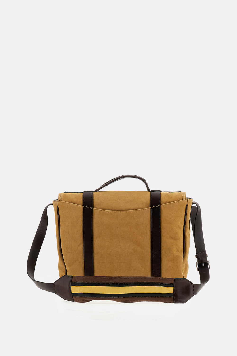 Dries Van Noten Men Canvas And Leather Satchel Bag DRIES VAN NOTEN