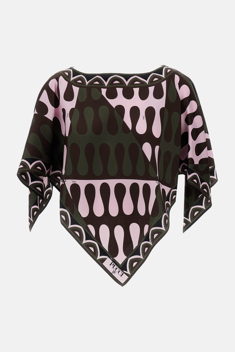 Emilio Pucci Women Cape-Effect Silk Twill Blouse PUCCI