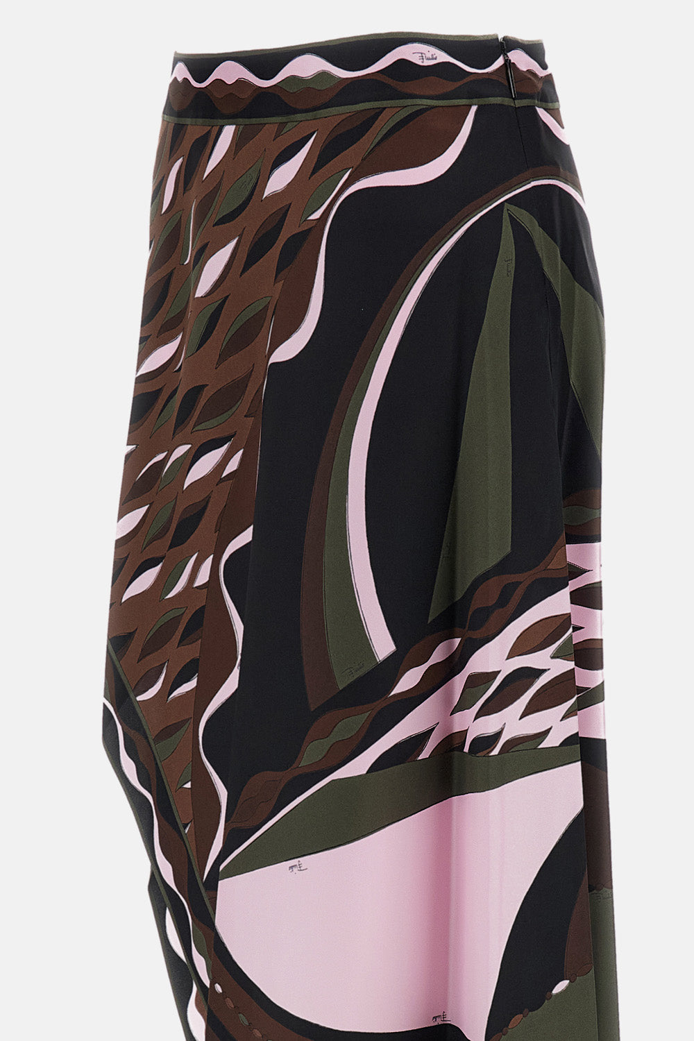 Emilio Pucci Women Silk Twill Foulard Maxi Skirt PUCCI