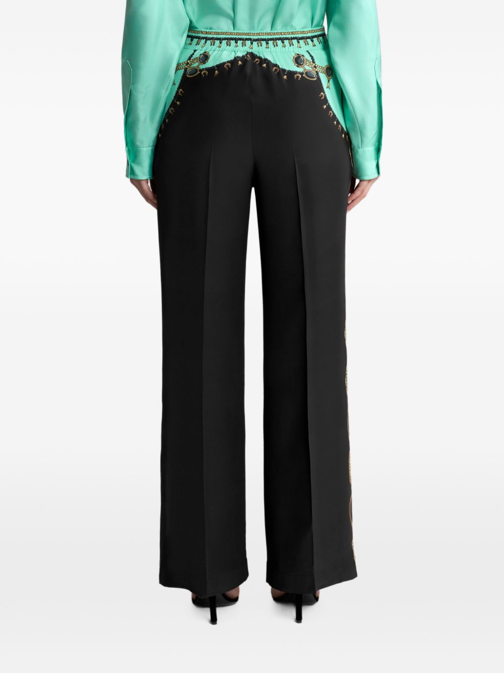 Etro Women Printed Silk Trousers ETRO