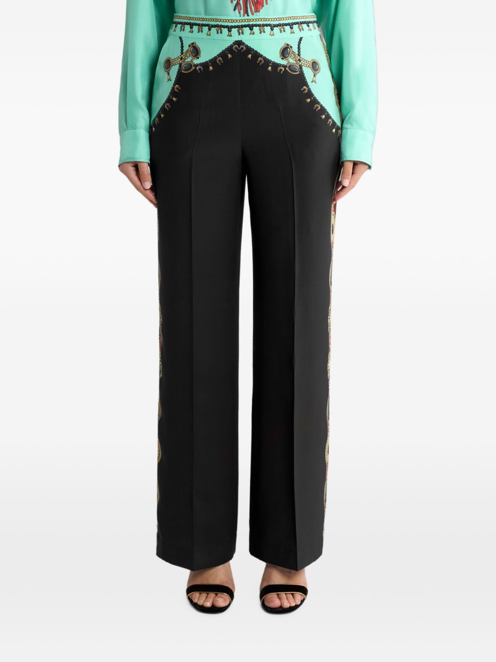 Etro Women Printed Silk Trousers ETRO