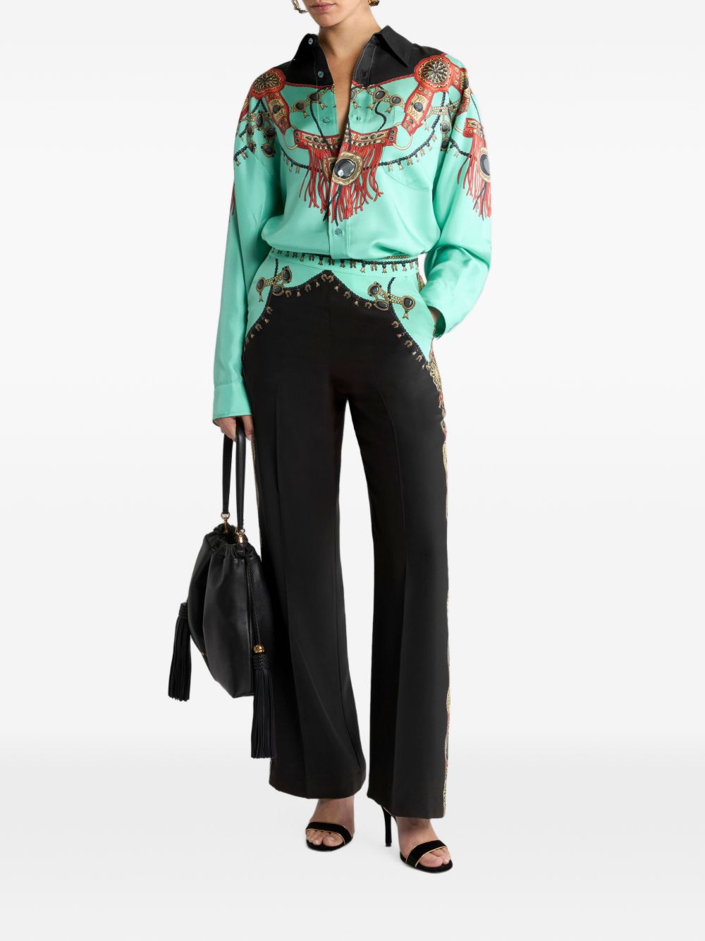 Etro Women Printed Silk Trousers ETRO