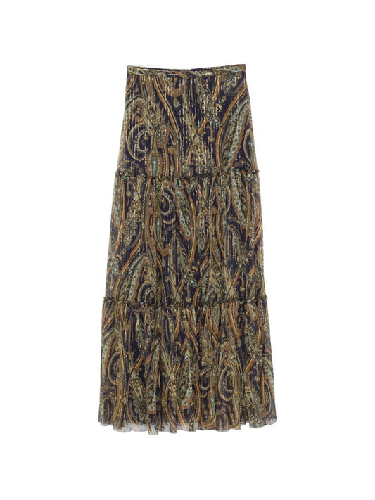 Etro Women Printed Silk Long Skirt ETRO