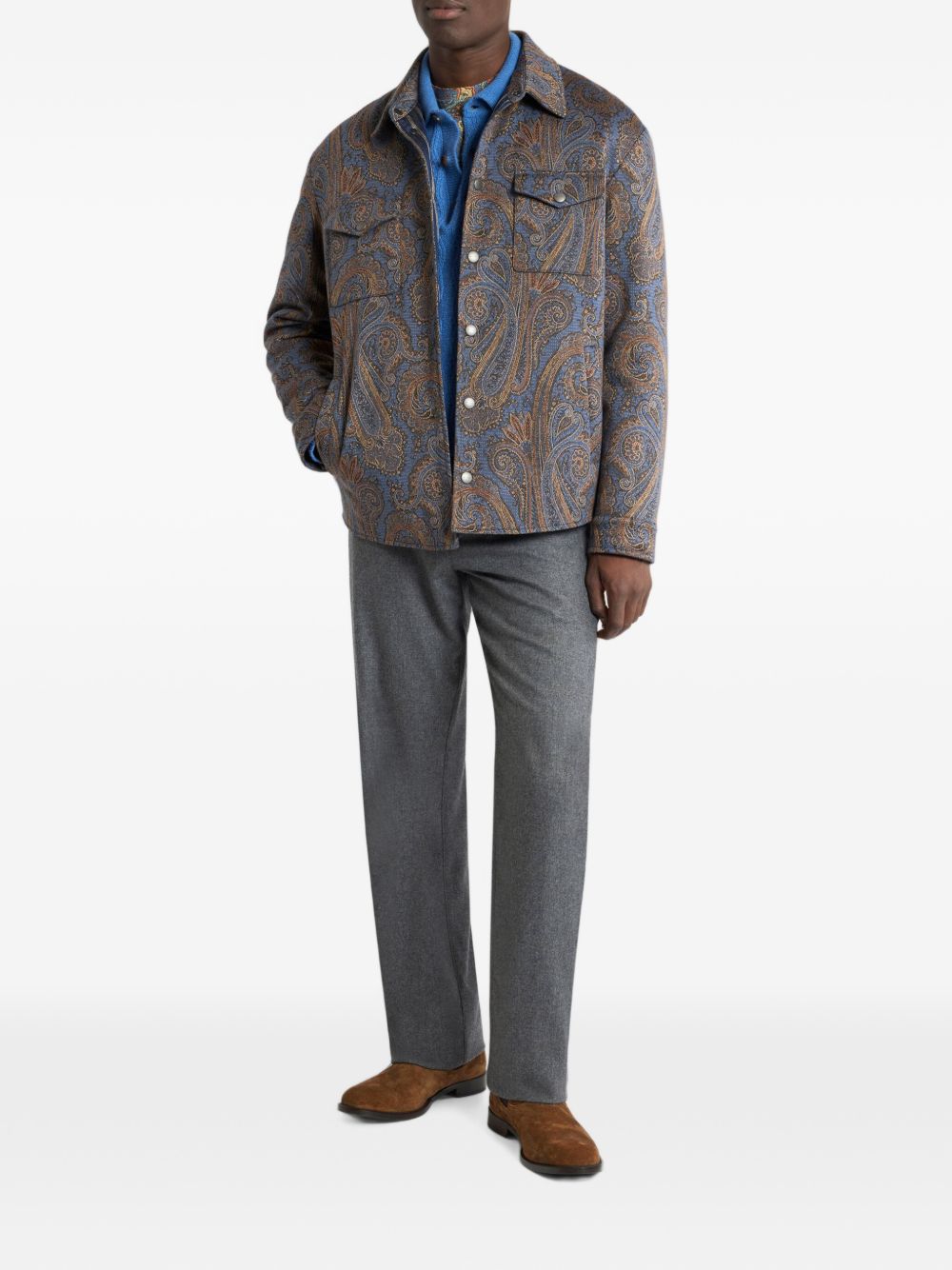 Etro Men Cashmere Polo Shirt