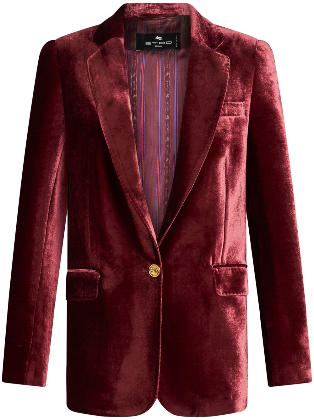 Etro Women Velvet Single-Breasted Blazer Jacket ETRO