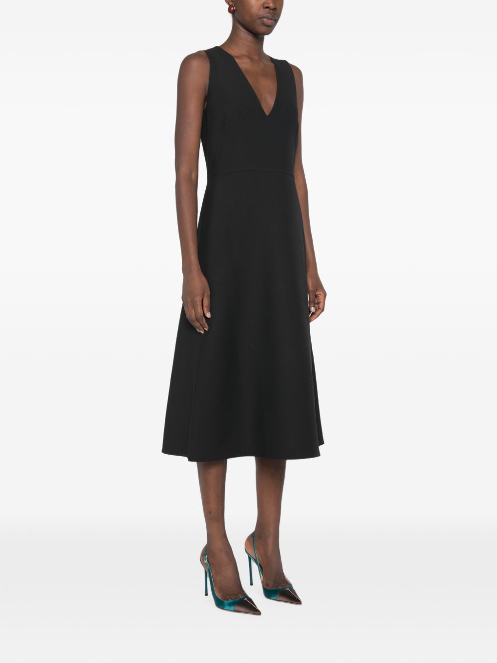Fendi Women Wool And Silk Blend Midi Dress FENDI