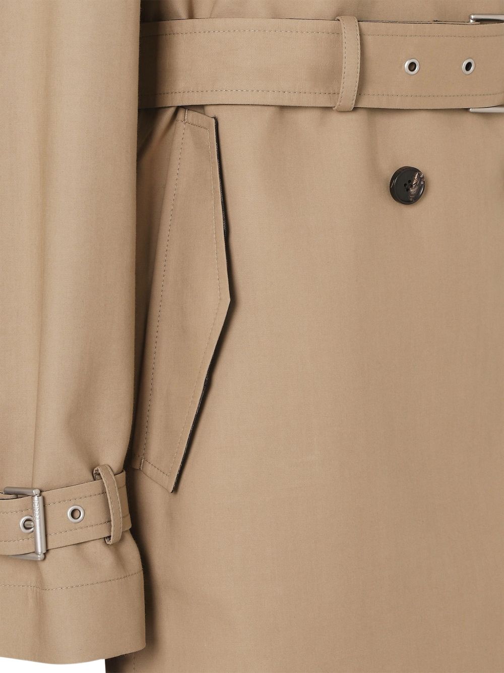 Fendi Women Cotton Blend Trench Coat FENDI