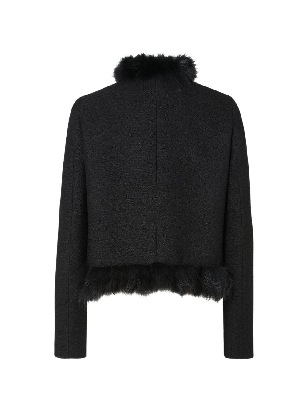 Fendi Women Shearling Trim Wool Jacket FENDI