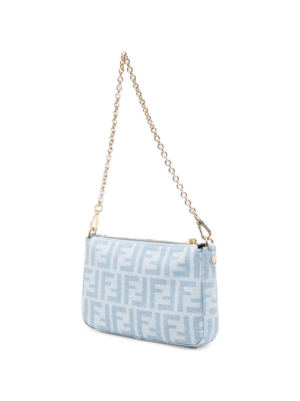 Fendi Women Baguette Denim Pouch FENDI
