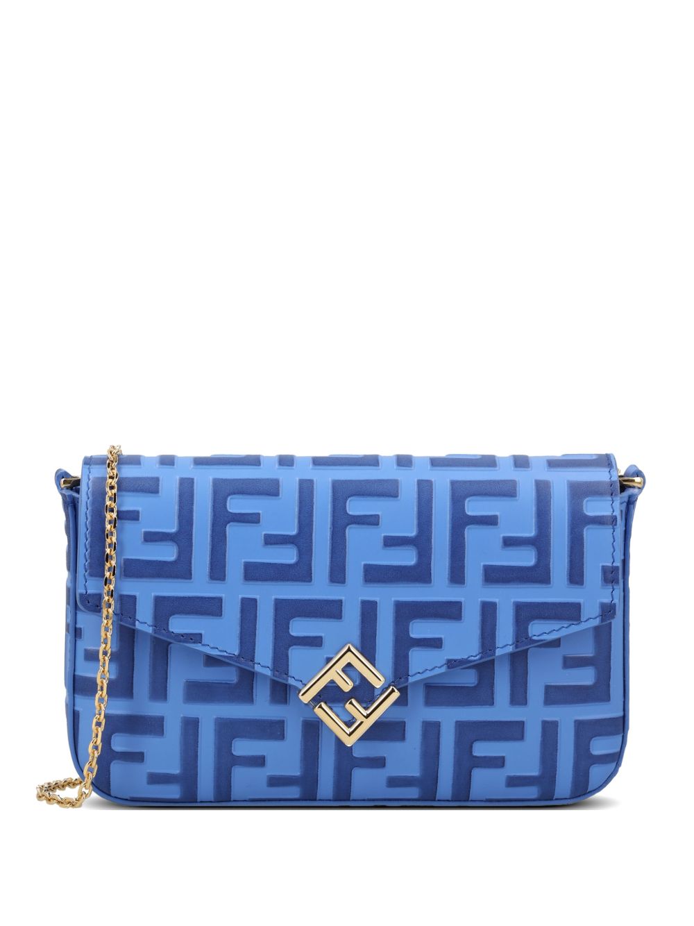 Fendi Women Ff Diamonds Leather Wallet On Chain FENDI