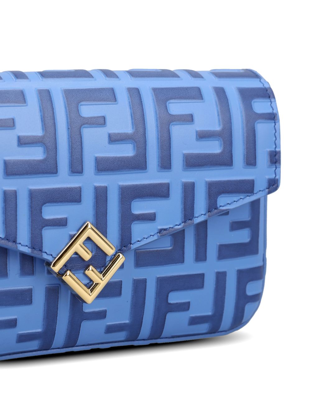 Fendi Women Ff Diamonds Leather Wallet On Chain FENDI