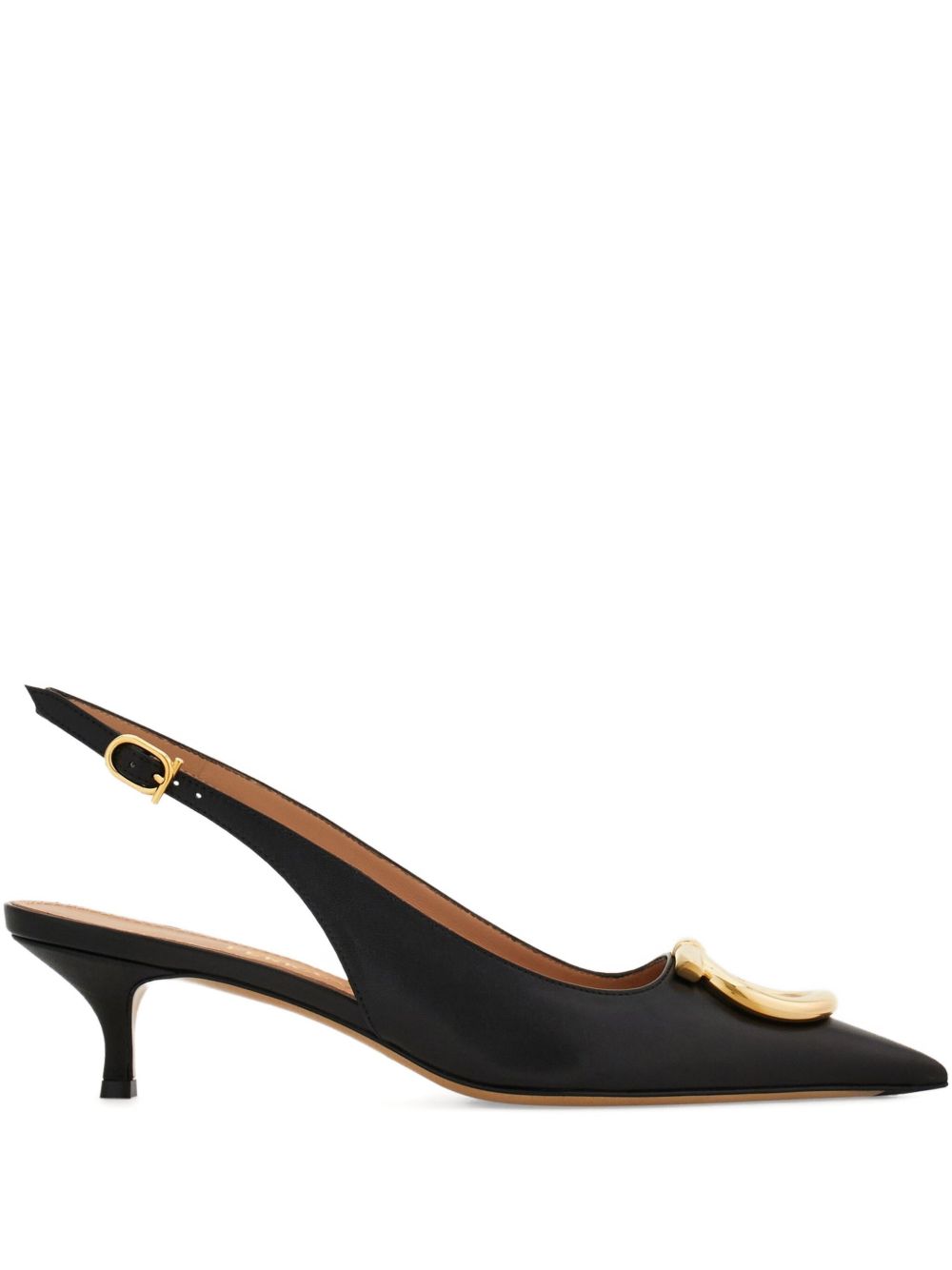 Ferragamo Women Gancini Leather Slingback Pumps FERRAGAMO