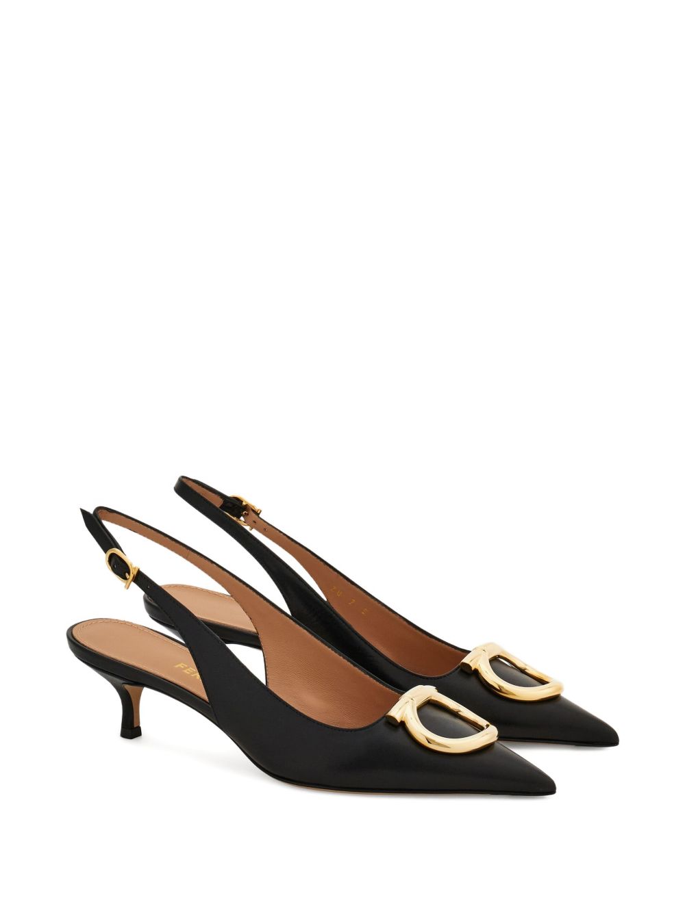 Ferragamo Women Gancini Leather Slingback Pumps FERRAGAMO