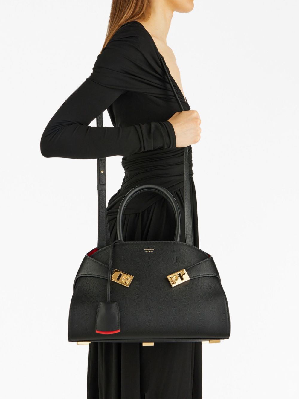 Ferragamo Women Hug Small Leather Handbag