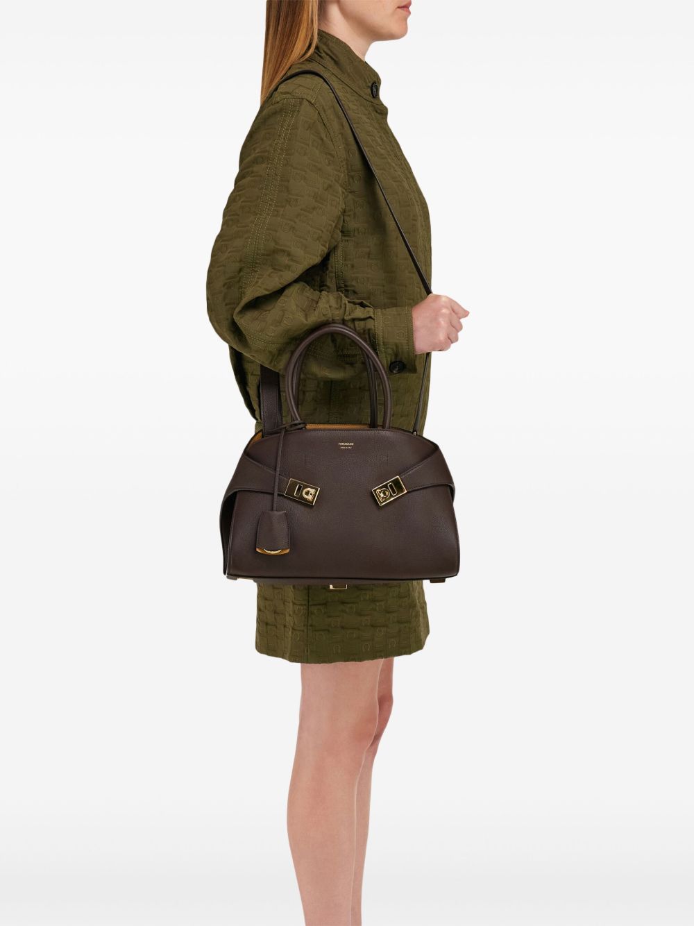 Ferragamo Women Hug Small Leather Handbag FERRAGAMO