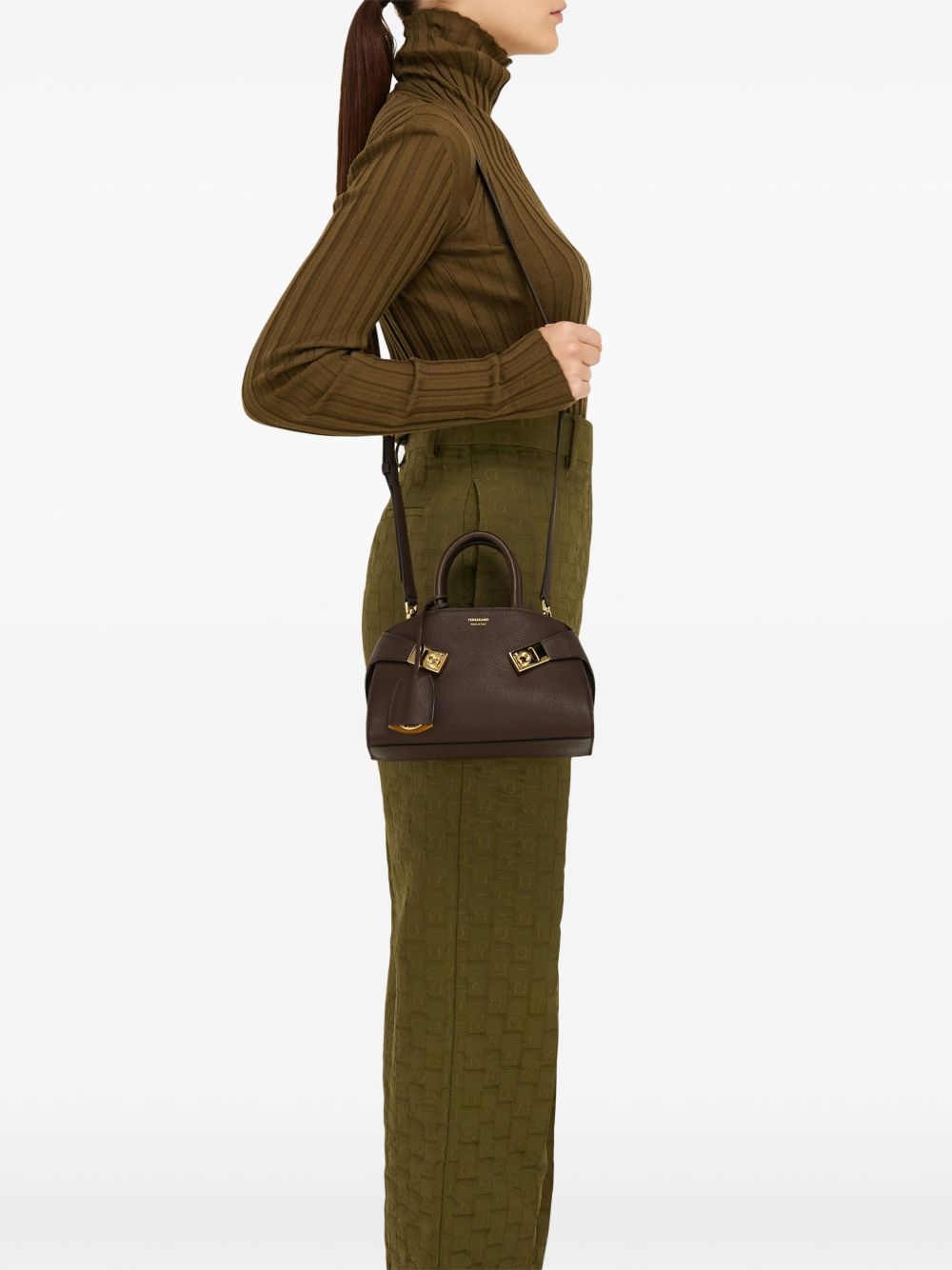 Ferragamo Women Hug Mini Leather Handbag FERRAGAMO