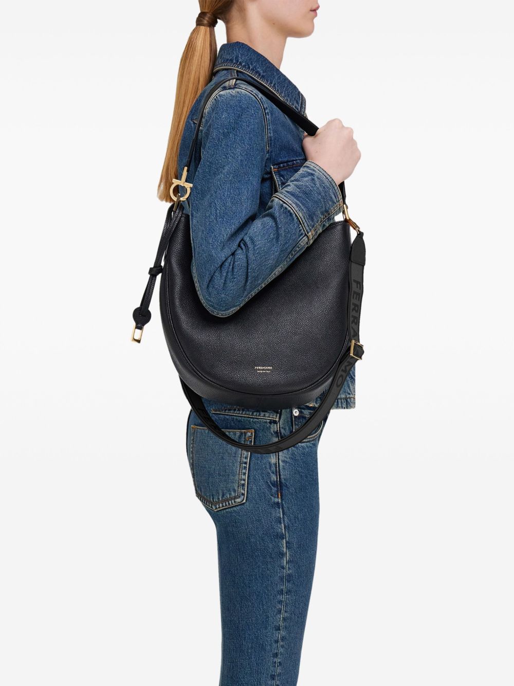 Ferragamo Women Leather Medium Hobo Bag FERRAGAMO