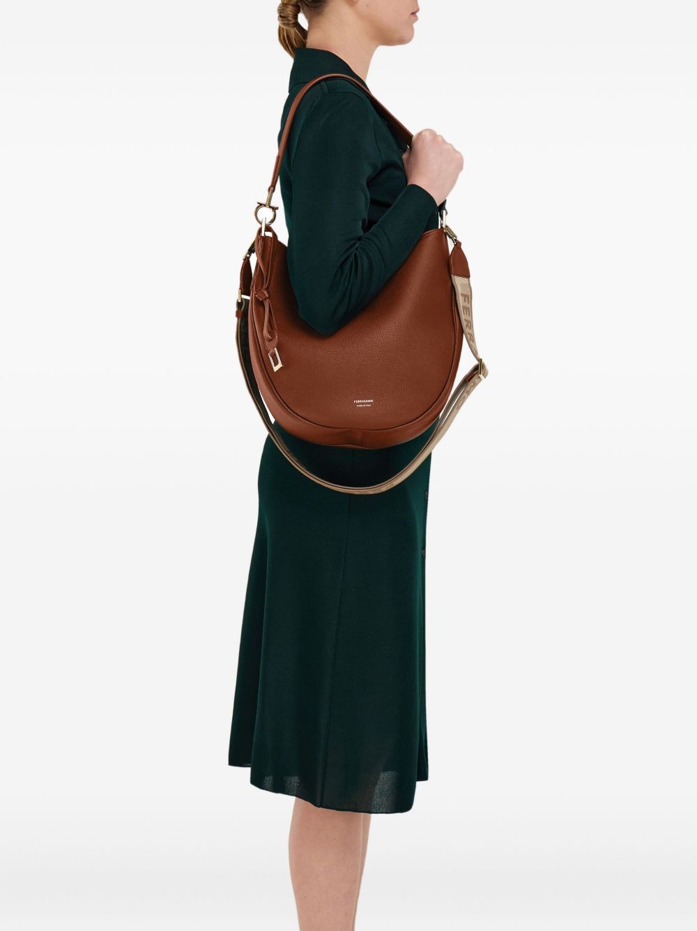 Ferragamo Women Leather Medium Hobo Bag FERRAGAMO