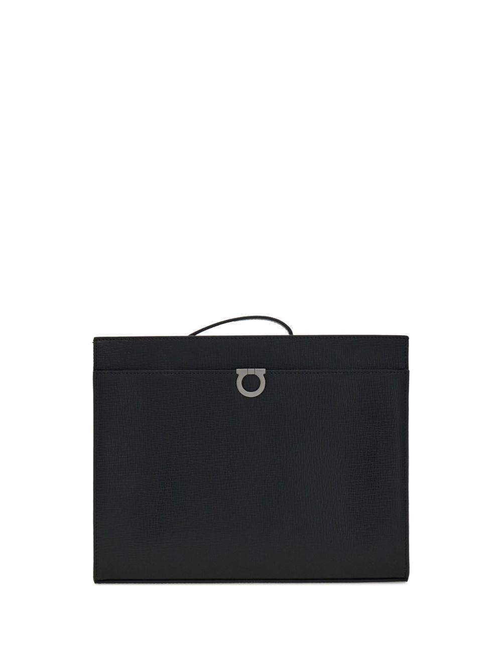 Ferragamo Men Gancini Leather Pouch