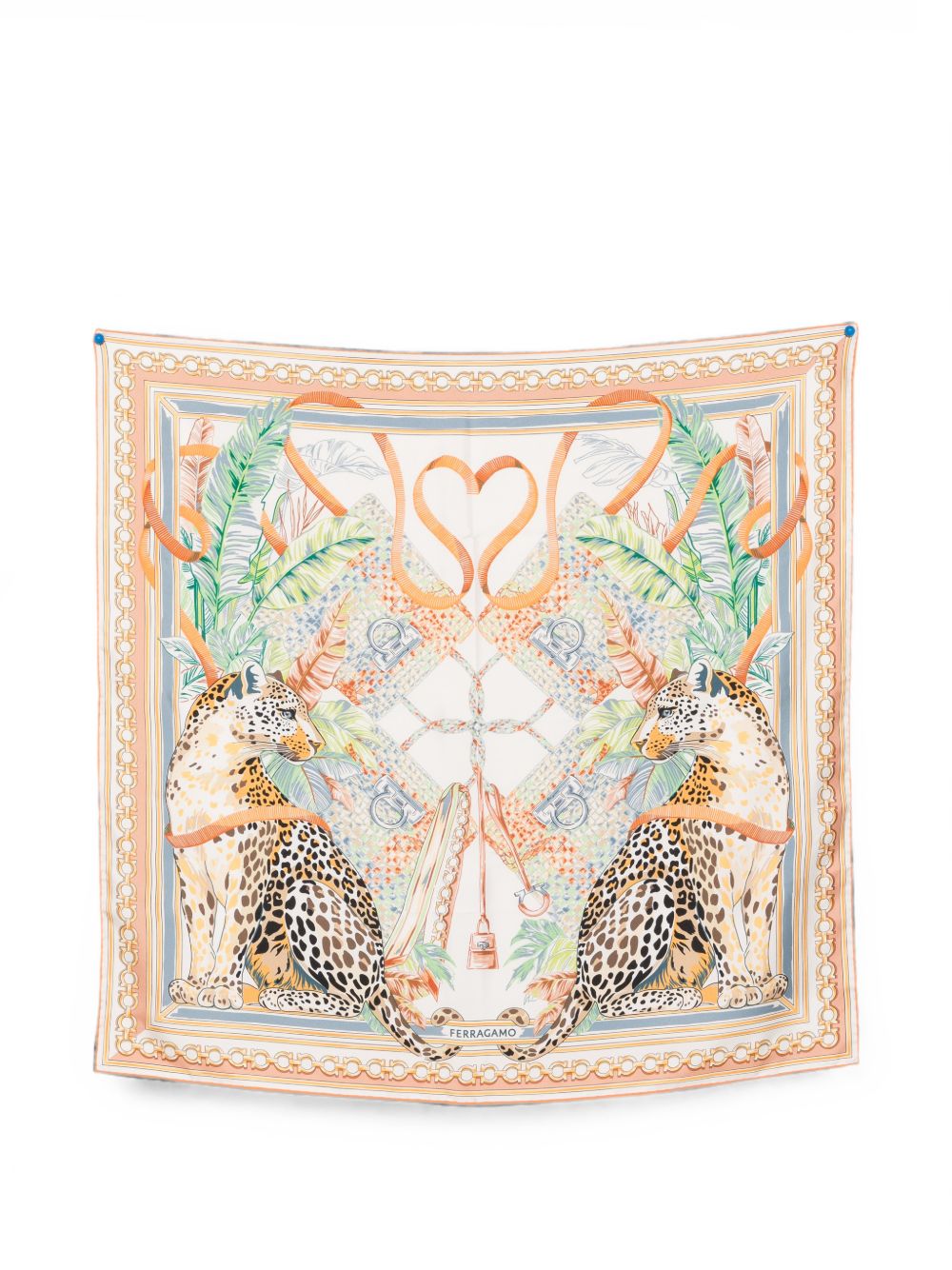 Ferragamo Women Printed Silk Foulard FERRAGAMO