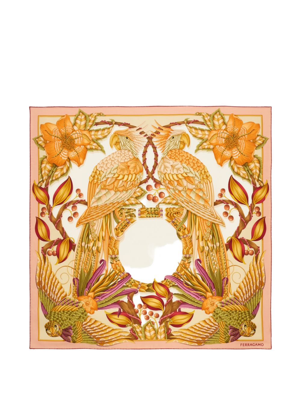 Ferragamo Women Printed Silk Foulard FERRAGAMO