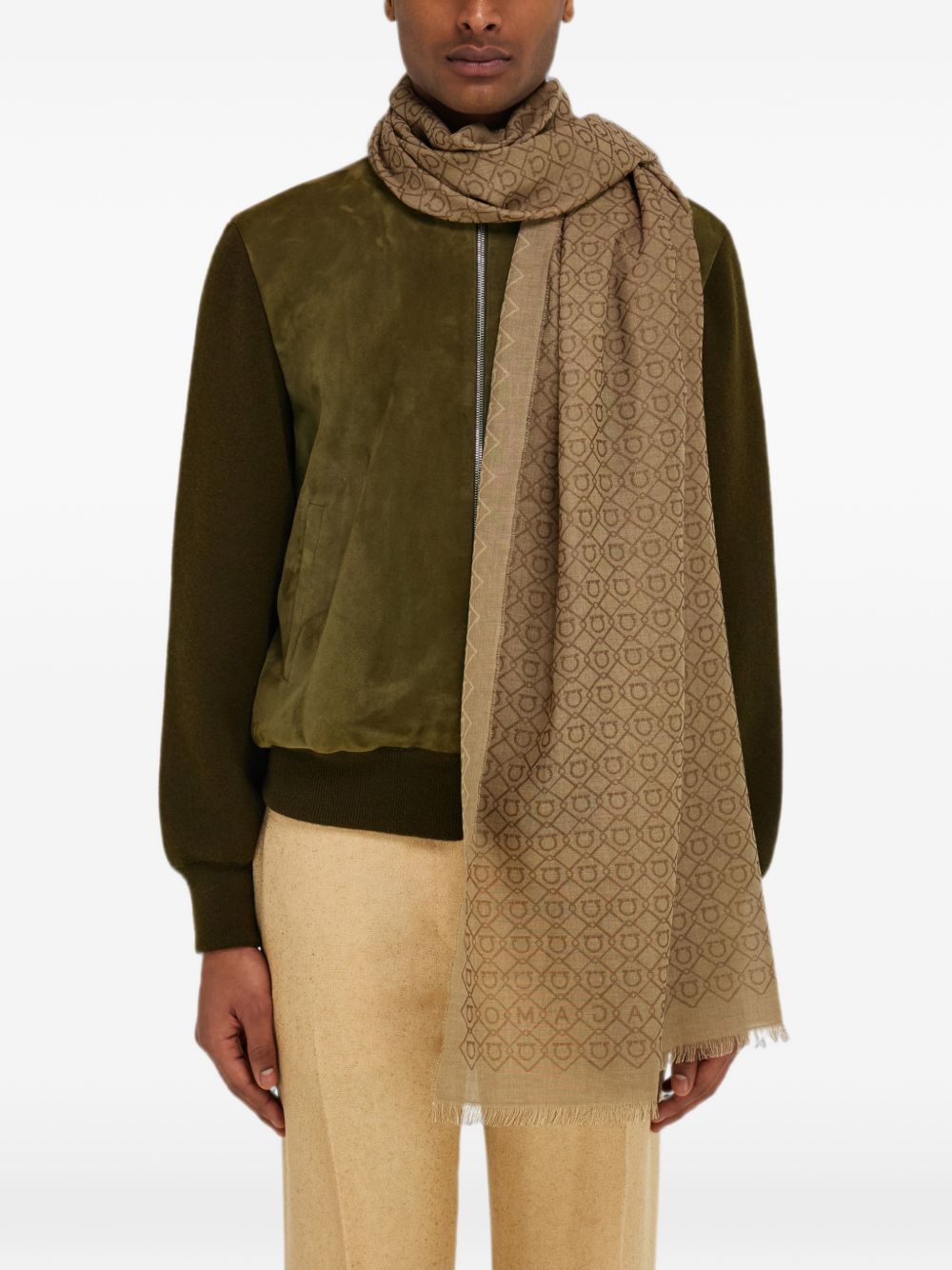 Ferragamo Men Wool Scarf FERRAGAMO